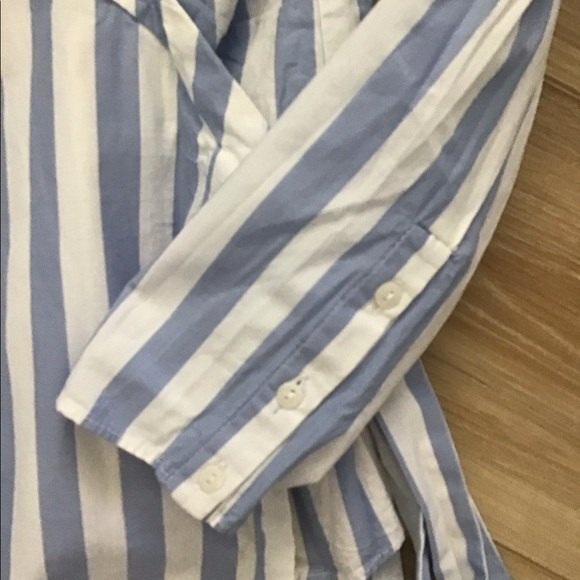 Zara Striped Wrap Blouse S - Picture 7 of 10